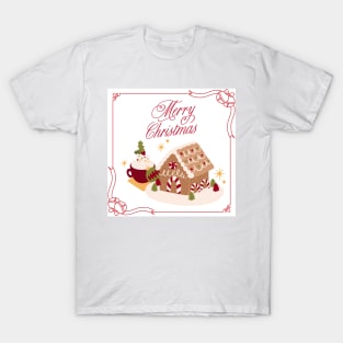 Merry Christmas Gingerbread House T-Shirt